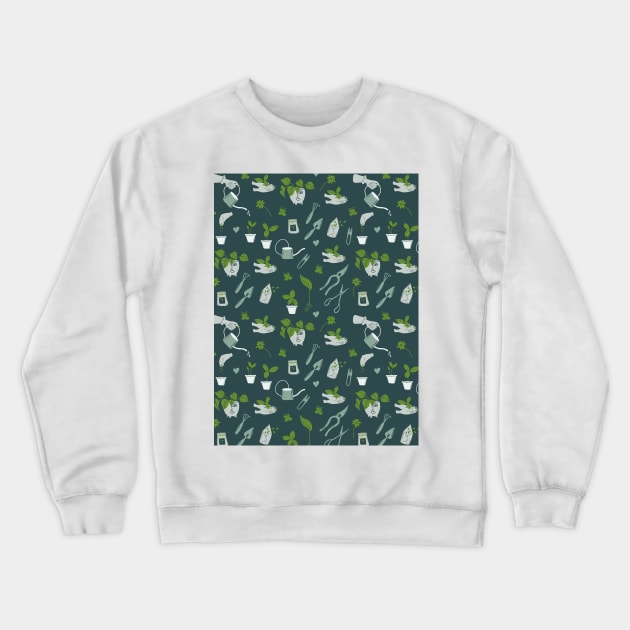 Home gardening pattern Crewneck Sweatshirt by DanielK